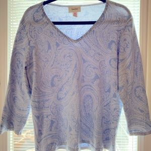 3/4 Sleeve Paisley Blouse by Neiman Marcus